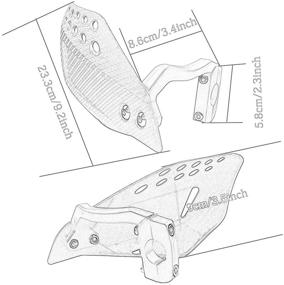 img 3 attached to 🏍️ Универсальные мотоциклетные ручные защитники 7/8 " 22 мм - защитные экраны для руля мотоцикла, мотокросса и скутера - ветрозащитные ручные защитники для защиты руля.