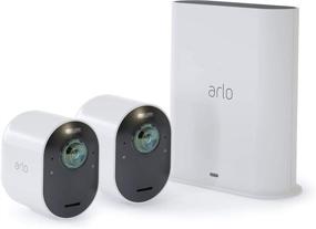 img 4 attached to Arlo Ultra 2 Spotlight Camera System - 2 Wireless Cameras, 4K Video & HDR, Color Night Vision, 2 Way Audio, Wire-Free, 180º View, White - VMS5240-200NAS
