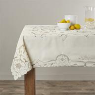 🌸 exquisite violet linen embroidered rectangle tablecloth: upgrade your tabletop with fine food service equipment & supplies logo