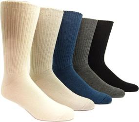 img 3 attached to 🧦 Lightweight Merino Wool Non-binding Casual Socks - 96%, Pack of 3