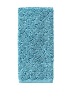 img 2 attached to 🌊 Ocean Watercolor Scales Hand Towel, Blue (2-Pack) by SKL Home
