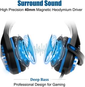 img 3 attached to 🎧 Pacrate Gaming Headset with Microphone: Noise Cancelling Gaming Headphones for PS4, Xbox, PC – Stereo Sound, LED Lights, Deep Bass – Ideal for Kids and Adults