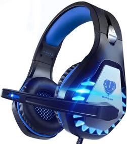 img 4 attached to 🎧 Pacrate Gaming Headset with Microphone: Noise Cancelling Gaming Headphones for PS4, Xbox, PC – Stereo Sound, LED Lights, Deep Bass – Ideal for Kids and Adults