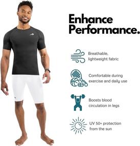 img 2 attached to 🏋️ Performance Series Men's Compression Shorts by CompressionZ, Top Sports Short Choice