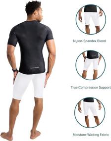 img 1 attached to 🏋️ Performance Series Men's Compression Shorts by CompressionZ, Top Sports Short Choice