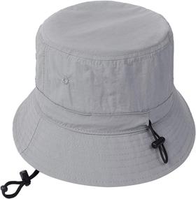 img 1 attached to 🎣 Men's Outdoor Sun Hats with UPF 50+ Sun Protection, Wide Brim Bucket Hats for Fishing