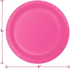 img 2 attached to 🎉 16-Piece Set: Vibrant Hot Pink Paper Dinner Plates and Luncheon Napkins, Perfect for Parties