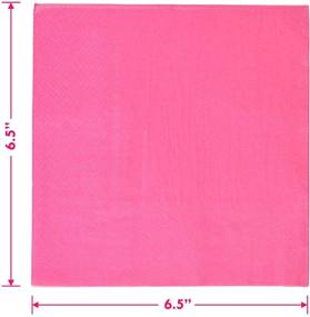 img 1 attached to 🎉 16-Piece Set: Vibrant Hot Pink Paper Dinner Plates and Luncheon Napkins, Perfect for Parties