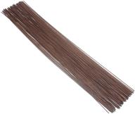 cinvo 22 gauge stem wire - 100 counts dark brown floral paper wrapped wire for diy flower arrangements, bouquets, handcrafts, wood flowers - 14 inch length logo