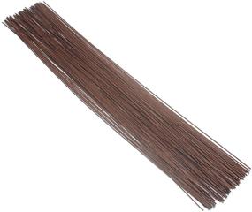 img 4 attached to Cinvo 22 Gauge Stem Wire - 100 Counts Dark Brown Floral Paper Wrapped Wire for DIY Flower Arrangements, Bouquets, Handcrafts, Wood Flowers - 14 Inch Length