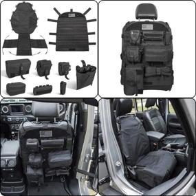 img 2 attached to 🚙 Multipurpose Front Seat Cover Organizer with Multiple Compartments for Jeep Wrangler, Cherokee, Nissan, Ford, Toyota, and More