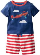 👕 captain sleeve toddler cotton boys' clothing sets: stylish and comfortable logo