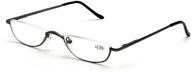 👓 stylish half frame slim glasses: zuvgees vintage alloy semi rimless reading glasses with case t0340 logo
