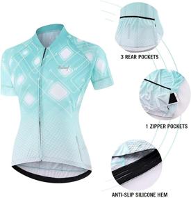 img 2 attached to BALEAF Women's Cycling Bike Jersey Short Sleeve Breathable Bicycle Shirt with 4 Rear Pockets and UPF 50+ Protection