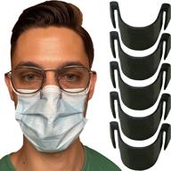 👃 x5 black pp reusable anti-fog nose clip for masks - effective nose bridge for eliminating fogging logo