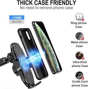 img 1 attached to 📱 YITUMU Wireless Car Charger Mount: Fast Charging Auto-Clamping Phone Holder for Galaxy S20/S10/S9/S8, iPhone12/11/XS/X/8P/8