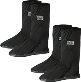 img 3 attached to 🌧️ MAGICDESIGN 2 Pair Black Waterproof Shoes Covers: Ultimate Rain Gear for Men - Anti-Snow Rain Boot Covers with Reflectors, Perfect for Gardening, Motorcycle Riding, Cycling, and Rainy Days.