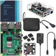 🥧 vilros raspberry pi 4 4gb базовый комплект: оставайтесь прохладными с корпусом с вентилятором логотип