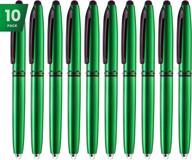 📱 комплект из 10 зеленых стилусов 3 в 1: ёмкий стилус, металлическая ручка, светодиодный фонарик - для сенсорных устройств, планшетов, ipad и iphone. логотип