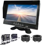 📷 high-quality 7 inch monitor kit with tonew backup camera for trucks, cars, and more - front and rear dashcams with night vision and ip68 waterproof rear view camera. ideal for trucking, rv, trailer, bus, vans, and vehicle use. logo