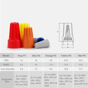 img 1 attached to 500 Yellow Electrical Wire Connectors - Strong and Reliable for Secure Connections