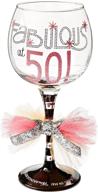 🍷 mud pie fabulous at 50 wine glass: a classy celebration accessory logo