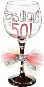 img 1 attached to 🍷 Mud Pie Fabulous at 50 Wine Glass: A Classy Celebration Accessory