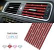 yixind 10 pieces bling car vent outlet trim interior accessories logo