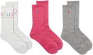 🧦 lauren ralph lauren mesh crew socks with cushion sole - pack of 3 логотип