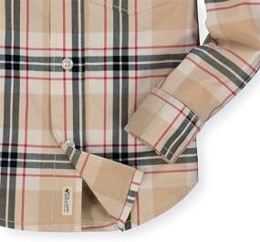 img 2 attached to Boys' Long Sleeve Stretch Poplin Button Down Shirt by Hope & Henry