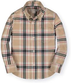 img 4 attached to Boys' Long Sleeve Stretch Poplin Button Down Shirt by Hope & Henry
