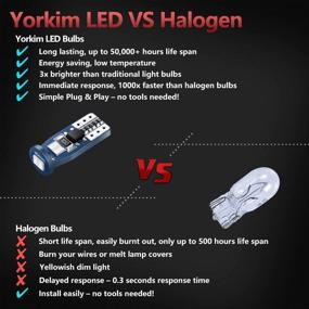 img 1 attached to Yorkim Newest T10 LED Bulb Canbus Error Free 6-SMD Super Bright EMC Chipsets