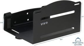 img 3 attached to 🖥️ VIVO MOUNT-PC03V: Регулируемый стальной настенный кронштейн для универсального ПК - Организуйте и защитите ваш компьютерный корпус с открытым креплением - Черный