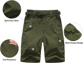 img 2 attached to 👖 JOMLUN Boy's Outdoor Quick Dry Convertible Hiking Climbing Pants - Kids' Cargo Trousers