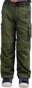 img 1 attached to 👖 JOMLUN Boy's Outdoor Quick Dry Convertible Hiking Climbing Pants - Kids' Cargo Trousers