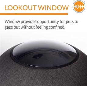 img 2 attached to 🐾 K&amp;H Pet Products Thermo Lookout Pod Heated Pet Bed with Window - Cozy Cave for Cats and Dogs