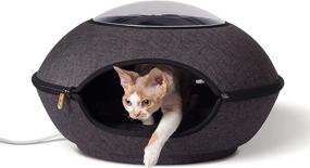 img 4 attached to 🐾 K&amp;H Pet Products Thermo Lookout Pod Heated Pet Bed with Window - Cozy Cave for Cats and Dogs