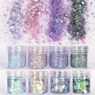 mermaid holographic chunky glitter, 80 г, для тела, ногтей, лица и аксессуаров из смолы cokohappy логотип