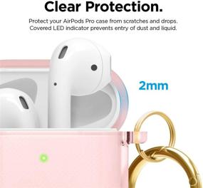 img 1 attached to 🎧 Чехол elago Clear для AirPods с брелоком - Разработан для Apple AirPods 1 и 2 (Прекрасный розовый)