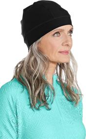 img 1 attached to 🧢 Coolibar UPF 50+ Unisex Aqua Sun Skully Cap - Ultimate Sun Protection