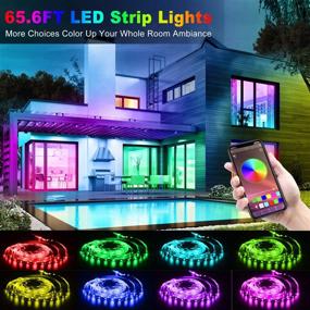 img 1 attached to Enhance Bedroom Ambiance with 65.6ft LPENG Color Changing Led Lights for Music Sync and Remote Control