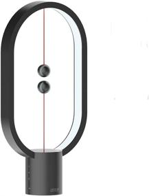img 4 attached to Heng Balance Lamp - Black, Cordless Touch Dimmer Magnetic Desk Lamp for Bedroom, Home, Office - USB Rechargeable Bedside Lamp with Balance Function and LED Light