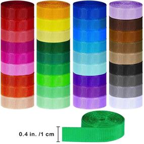 img 3 attached to 🌈 Supla 36 Rolls Bulk Rainbow Color Grosgrain Ribbons Set - Wedding Party, Gift Wrapping, Sewing & Craft!