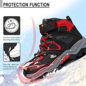 img 1 attached to 🧒 VITIKE Kids Snow Boots for Boys and Girls - Hiking Boots with Ice Cleat