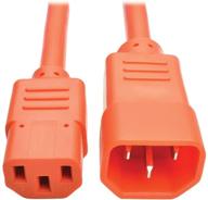 🔌 tripp lite стандартный удлинитель питания для компьютера, 10a, 18 awg, iec-320-c14 к iec-320-c13, оранжевый, длиной 2 фута (p004-002-aor) логотип