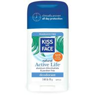 kiss my face fragrance free active life deodorant stick - aluminum & paraben free - 2 pk (2.48 oz) logo