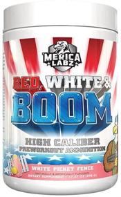 img 3 attached to 💥 Intense and Explosive: 'Merica Labz Red, White and Boom Preworkout Powder, 20 Huge Scoops. Get Your Energy Boost Now!