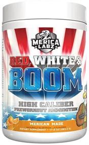 img 2 attached to 💥 Intense and Explosive: 'Merica Labz Red, White and Boom Preworkout Powder, 20 Huge Scoops. Get Your Energy Boost Now!