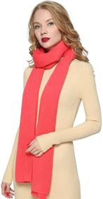 img 2 attached to ZORJAR Womens Fashion Gradient Pink 🧣 Grey Scarves & Wraps: Stylish Women's Accessories