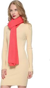 img 4 attached to ZORJAR Womens Fashion Gradient Pink 🧣 Grey Scarves & Wraps: Stylish Women's Accessories